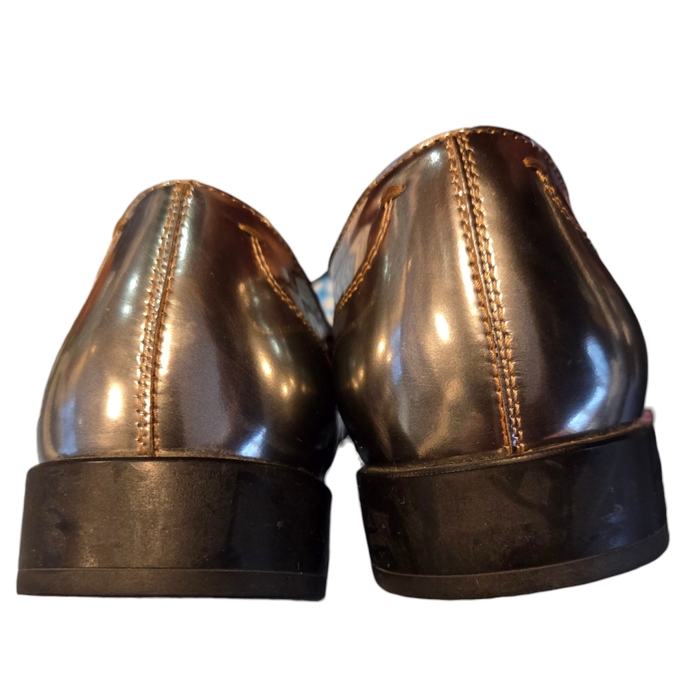 Tod's Metallic Silver Laced-up Oxford Shoes In Leather. Authentic Made In Italy - Picture 6 of 10